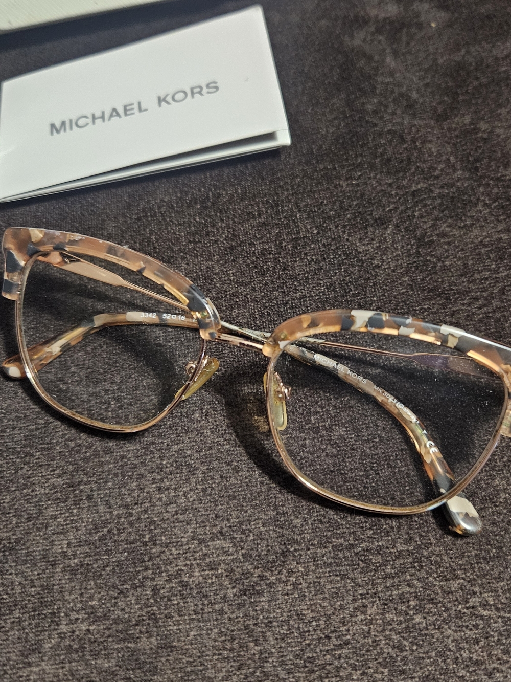 MICHAEL KORS Women's Tortoiseshell Gold-tone Eyeglass FRAMES MK 3023 (Galway)